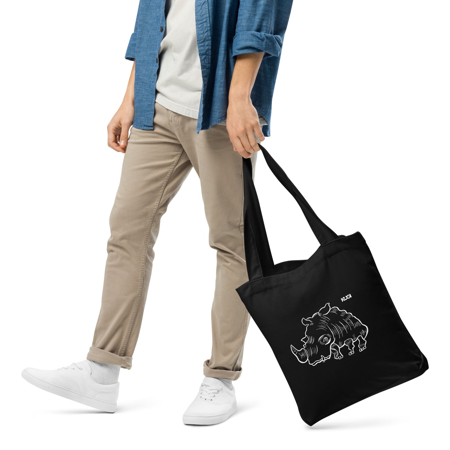 Rhino Tote Bag - Black