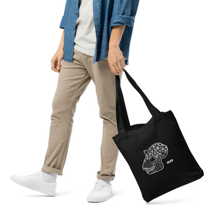 Bone Monkey Tote Bag - Black