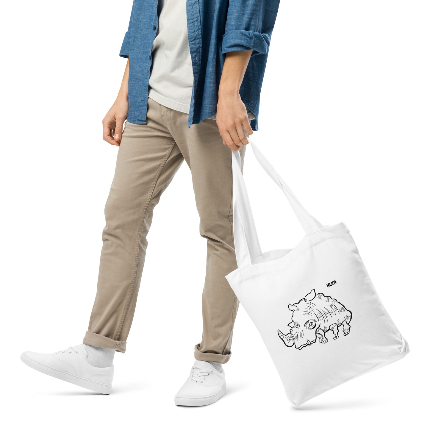 Rhino Tote Bag - White